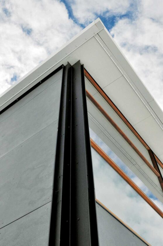 The efficient white metal roof reflects sunlight, providing R-42 roof insulation.